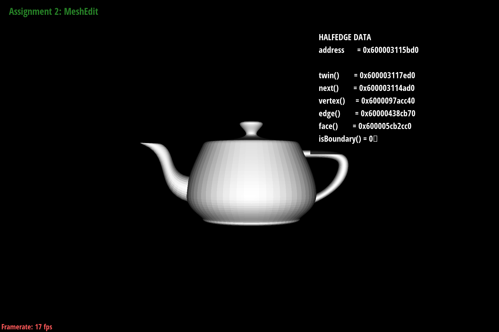 Bezier surface of teapot.bez rendered